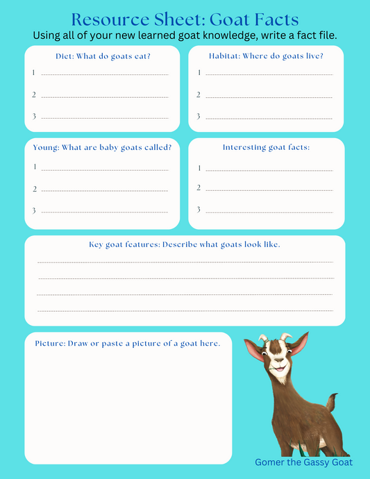 G - Resource Sheet: Gomer the Gassy Goat - Goat Facts